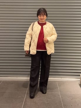 「アイテム（ダウンジャケット/コート）」を使った、nakamichiiさん（レディース・150cm）の秋コーディネート