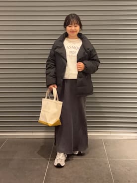 「アイテム（ダウンジャケット/コート）」を使った、nakamichiiさん（レディース・150cm）の秋コーディネート