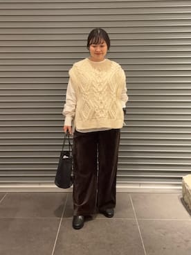 「アイテム（ベスト）」を使った、nakamichiiさん（レディース・150cm）の秋コーディネート