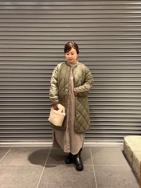 「アイテム（ダウンジャケット/コート）」を使った、nakamichiiさん（レディース・150cm）の秋コーディネート