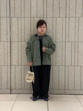 「アイテム（カバーオール）」を使った、nakamichiiさん（レディース・150cm）の秋コーディネート