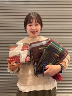 「アイテム（マフラー）」を使った、nakamichiiさん（レディース・150cm）の秋コーディネート