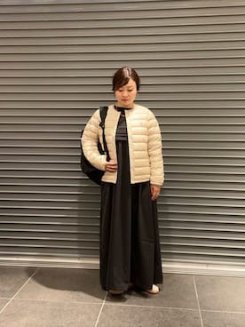 「アイテム（その他アウター、ホワイト系）」を使った、nakamichiiさん（レディース・150cm）の秋コーディネート