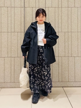 「URBAN RESEARCH DOORS（アーバンリサーチドアーズ）の防風/撥水ドロストフーディ（その他アウター）」を使った、nakamichiiさん（レディース・150cm）の秋コーディネート