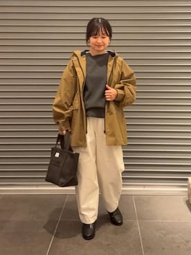 「URBAN RESEARCH DOORS（アーバンリサーチドアーズ）の防風/撥水ドロストフーディ（その他アウター）」を使った、nakamichiiさん（レディース・150cm）の秋コーディネート
