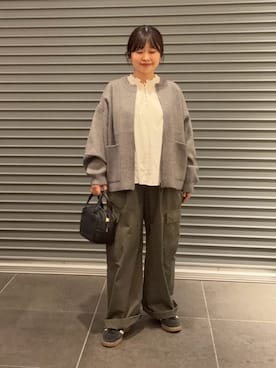 「かぐれ（カグレ）のユーティリティーイージーパンツ（その他パンツ）」を使った、nakamichiiさん（レディース・150cm）の秋コーディネート