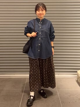 「かぐれ（カグレ）のアイテム（スカート）」を使った、nakamichiiさん（レディース・150cm）の秋コーディネート