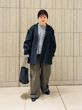 「冬の注目アウター」｜「アイテム（その他アウター）」を使った、nakamichiiさん（レディース・150cm）の秋コーディネート