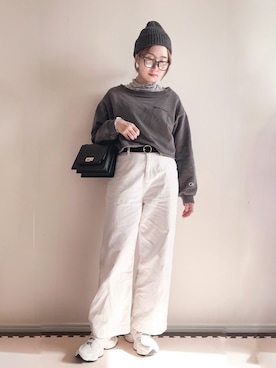 「MERCURYDUO（マーキュリーデュオ）のアイテム（バッグ）」を使った、KONOEさん（レディース・163cm）の秋コーディネート
