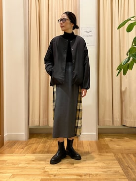 「アイテム（ジャケット/アウター）」を使った、kimmyさん（レディース・168cm）の秋コーディネート