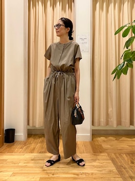 「アイテム（サロペット/オーバーオール）」を使った、kimmyさん（レディース・168cm）の夏コーディネート
