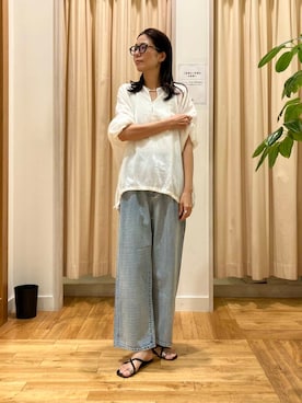「アイテム（チュニック）」を使った、kimmyさん（レディース・168cm）の夏コーディネート