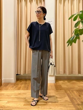 「機能性素材」｜「アイテム（アクセサリー）」を使った、kimmyさん（レディース・168cm）の夏コーディネート