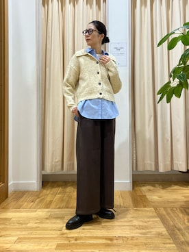 「アイテム（カーディガン/ボレロ）」を使った、kimmyさん（レディース・168cm）の秋コーディネート