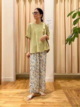 「フラワープリント」｜kimmyさん（レディース・168cm）の夏コーディネート