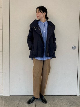 「SonnyLabel」｜「アイテム（ダウンジャケット/コート）」を使った、kimmyさん（レディース・168cm）の秋コーディネート