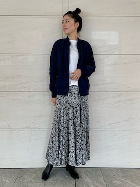 「URBAN RESEARCH Sonny Label（アーバンリサーチサニーレーベル）のアイテム（MA-1）」を使った、kimmyさん（レディース・168cm）の秋コーディネート