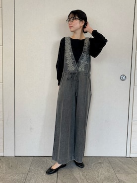 「SonnyLabel」｜「アイテム（サロペット/オーバーオール）」を使った、kimmyさん（レディース・168cm）の春コーディネート