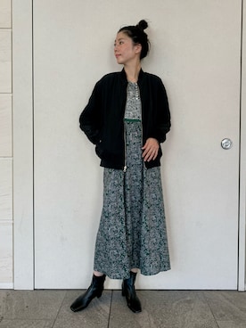 「URBAN RESEARCH Sonny Label（アーバンリサーチサニーレーベル）のアイテム（MA-1）」を使った、kimmyさん（レディース・168cm）の秋コーディネート