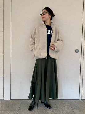 「SonnyLabel」｜「アイテム（ダウンジャケット/コート）」を使った、kimmyさん（レディース・168cm）の冬コーディネート