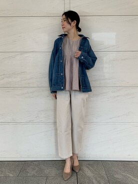 「URBAN RESEARCH Sonny Label（アーバンリサーチサニーレーベル）のアイテム（デニムジャケット）」を使った、kimmyさん（レディース・168cm）の春コーディネート