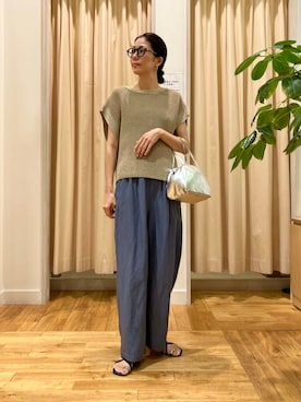 「シルバー」｜「アイテム（パンツ）」を使った、kimmyさん（レディース・168cm）の夏コーディネート