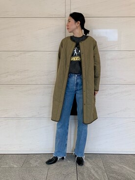 「ロックT」｜「アイテム（その他アウター）」を使った、kimmyさん（レディース・168cm）の秋コーディネート