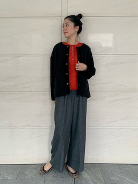 「SonnyLabel」｜「アイテム（ブルゾン）」を使った、kimmyさん（レディース・168cm）の秋コーディネート