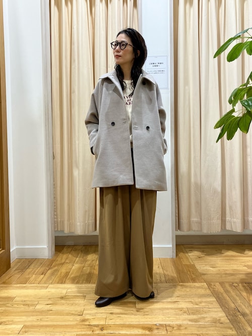 セール】FORK&SPOON ウールライクツータックワイドパンツ(その他 セール】FORK&SPOON ウールライクツータックワイドパンツ(その他