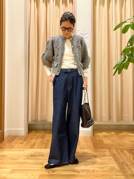 「アイテム（カーディガン/ボレロ）」を使った、kimmyさん（レディース・168cm）の秋コーディネート