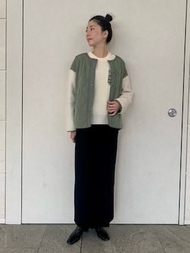 「SonnyLabel」｜「アイテム（ブルゾン）」を使った、kimmyさん（レディース・168cm）の秋コーディネート