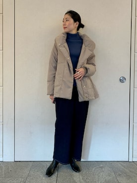 「SonnyLabel」｜「アイテム（ダウンジャケット/コート）」を使った、kimmyさん（レディース・168cm）の冬コーディネート