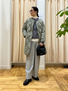 「URBAN RESEARCH DOORS（アーバンリサーチドアーズ）のソフトテレコタートルプルオーバー（Tシャツ/カットソー）」を使った、kimmyさん（レディース・168cm）の冬コーディネート