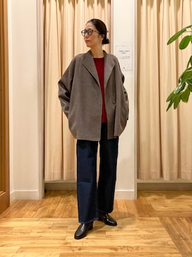 「アイテム（ジャケット/アウター）」を使った、kimmyさん（レディース・168cm）の秋コーディネート