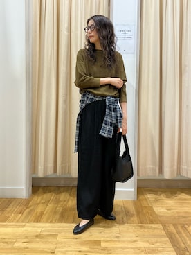 「FORK&SPOON（フォークアンドスプーン）のアイテム（シャツ/ブラウス）」を使った、kimmyさん（レディース・168cm）の秋コーディネート