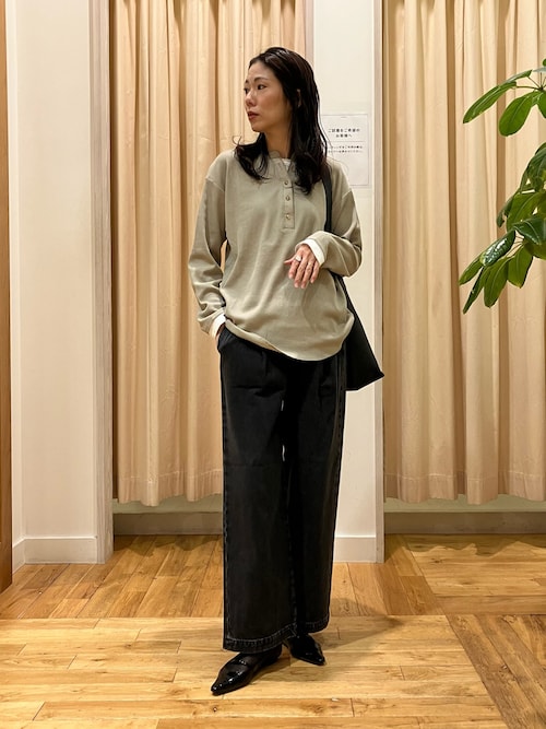 セール】レイヤード風ワッフルヘンリープルオーバー（Tシャツ