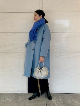 「URBAN RESEARCH Sonny Label（アーバンリサーチサニーレーベル）のアイテム（ステンカラーコート）」を使った、kimmyさん（レディース・168cm）の秋コーディネート
