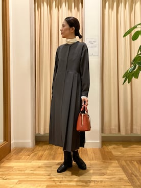 「アイテム（ワンピース/ドレス）」を使った、kimmyさん（レディース・168cm）の秋コーディネート