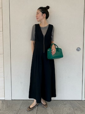 「SonnyLabel」｜「アイテム（サロペット/オーバーオール）」を使った、kimmyさん（レディース・168cm）の夏コーディネート