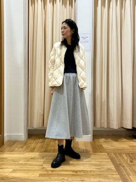 「アイテム（スカート）」を使った、kimmyさん（レディース・168cm）の冬コーディネート