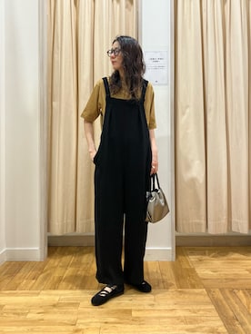 「FORK&SPOON(フォークアンドスプーン)のFORK&SPOON ボトルネックショートスリーブTシャツ(Tシャツ/カットソー、イエロー系)」を使った、kimmyさん(レディース・168cm)の春コーディネート