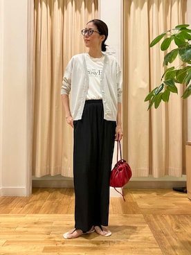 「巾着バッグ」｜「アイテム（パンツ）」を使った、kimmyさん（レディース・168cm）の夏コーディネート