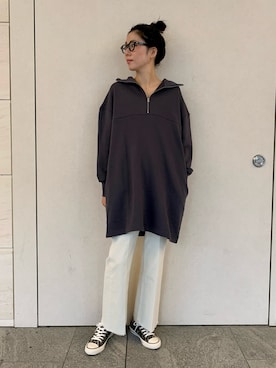 「URBAN RESEARCH Sonny Label（アーバンリサーチサニーレーベル）のアイテム（チュニック）」を使った、kimmyさん（レディース・168cm）の秋コーディネート