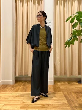 「カジュアル派ブラウス」｜「アイテム（Tシャツ/カットソー）」を使った、kimmyさん（レディース・168cm）の夏コーディネート
