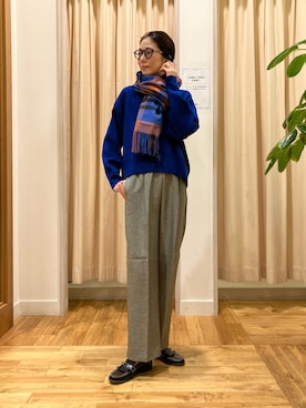 「HARUTA（ハルタ）の『別注』HARUTA×DOORS　キルトローファー（ローファー）」を使った、kimmyさん（レディース・168cm）の秋コーディネート