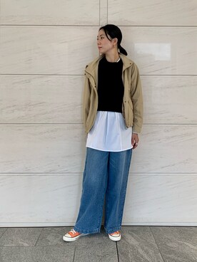 「サニーレーベル」｜「アイテム（マウンテンパーカー）」を使った、kimmyさん（レディース・168cm）の秋コーディネート