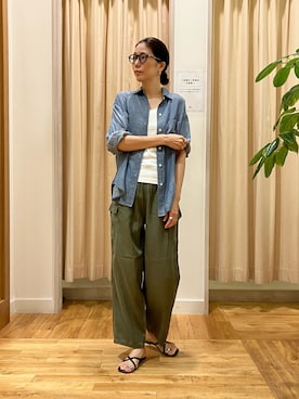 「RODE SKO（ロデスコ）のアイテム（サンダル）」を使った、kimmyさん（レディース・168cm）の夏コーディネート