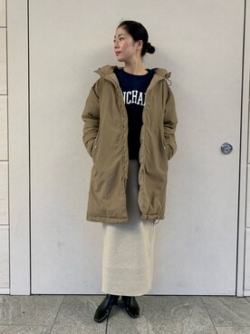 「SonnyLabel」｜「アイテム（ダウンジャケット/コート）」を使った、kimmyさん（レディース・168cm）の秋コーディネート