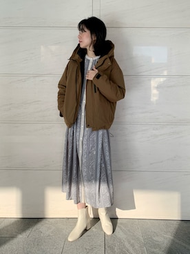 「URBAN RESEARCH Sonny Label（アーバンリサーチサニーレーベル）のアイテム（ブーツ）」を使った、kimmyさん（レディース・168cm）の冬コーディネート
