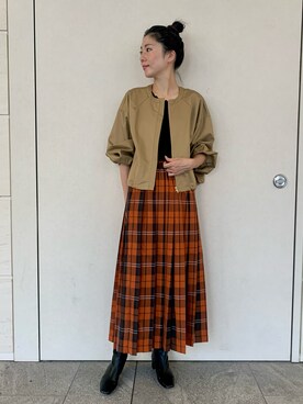 「SonnyLabel」｜「アイテム（ブルゾン）」を使った、kimmyさん（レディース・168cm）の秋コーディネート